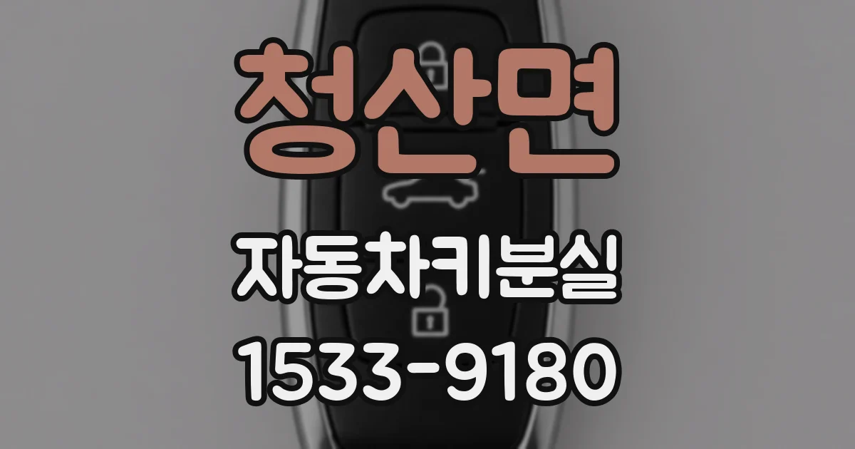 청산면 자동차키분실