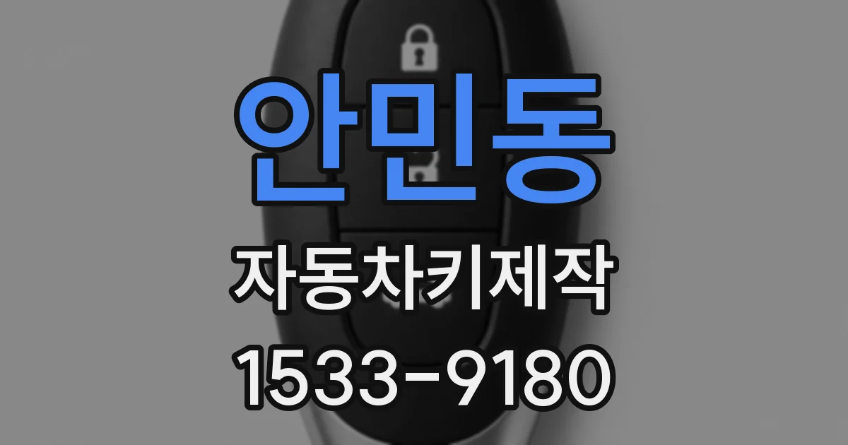안민동 자동차키제작