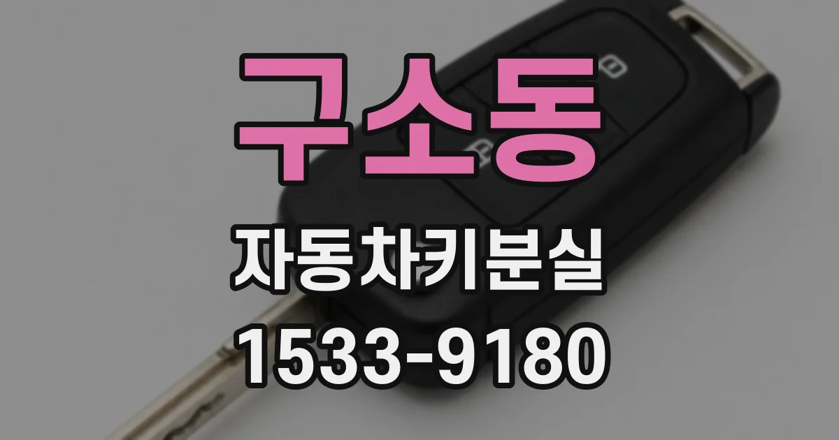 구소동 자동차키분실