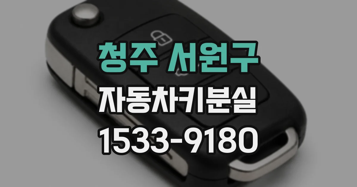 청주 서원구 자동차키분실
