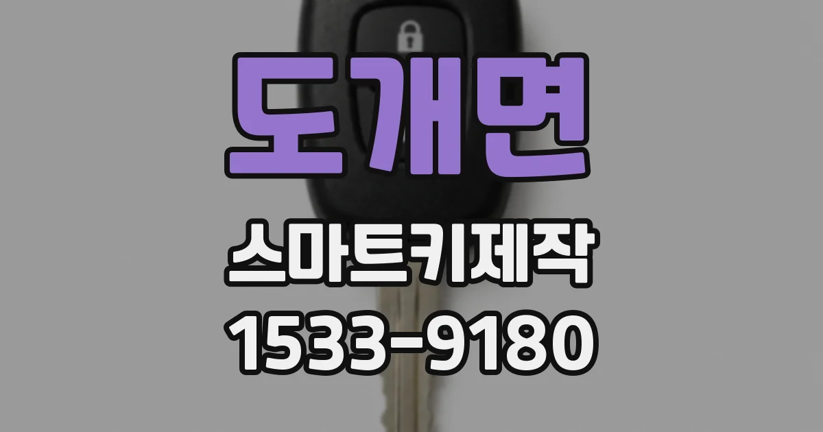 도개면 스마트키제작