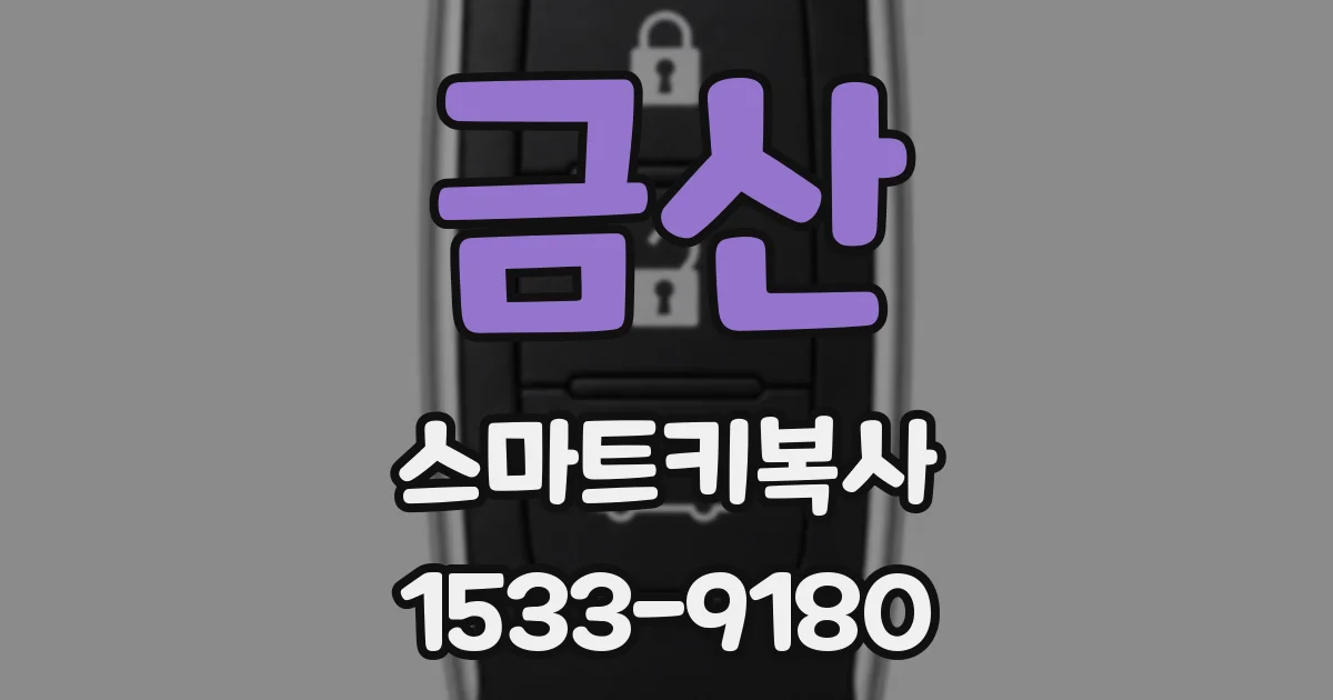 금산 스마트키복사