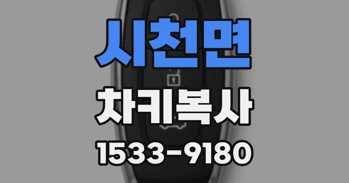 시천면 차키복사