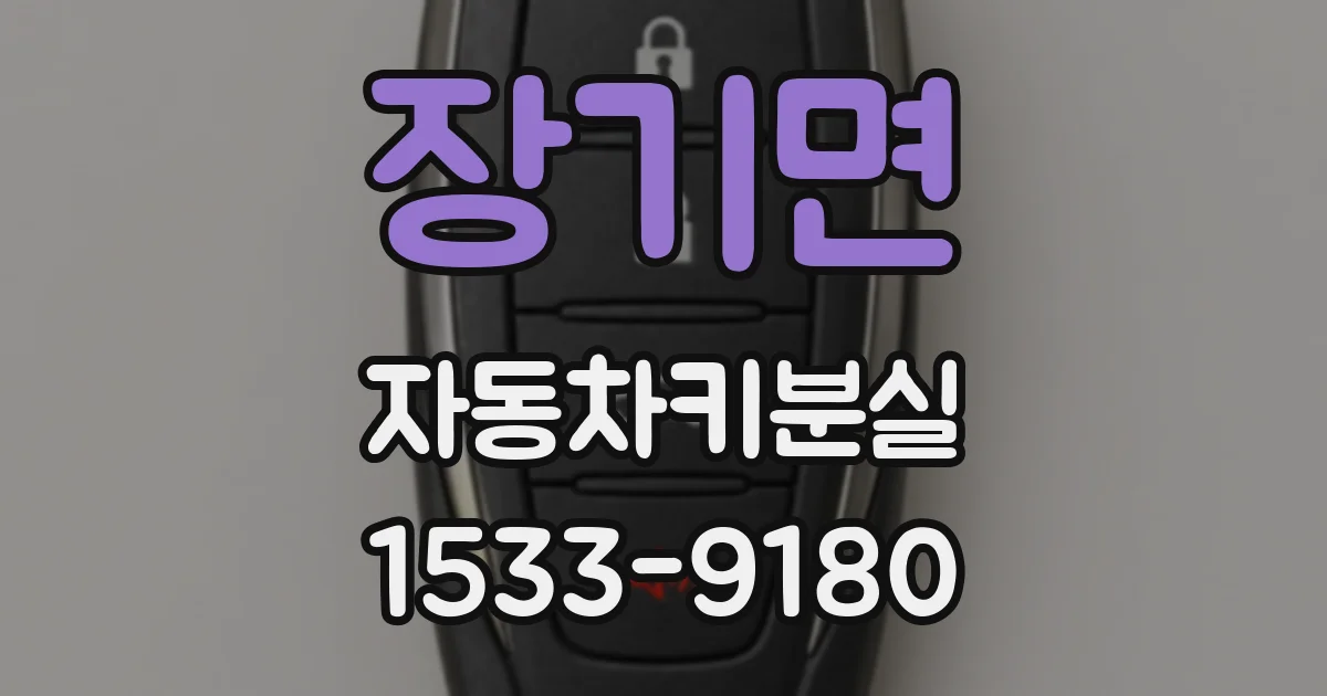 장기면 자동차키분실