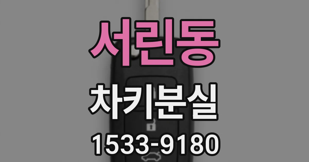서린동 차키분실
