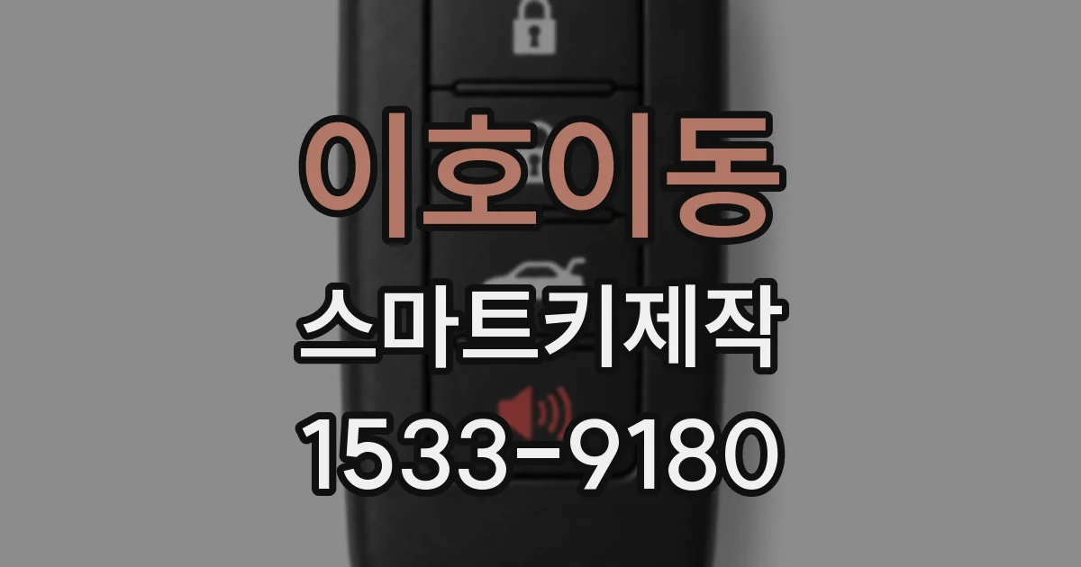 이호이동 스마트키제작