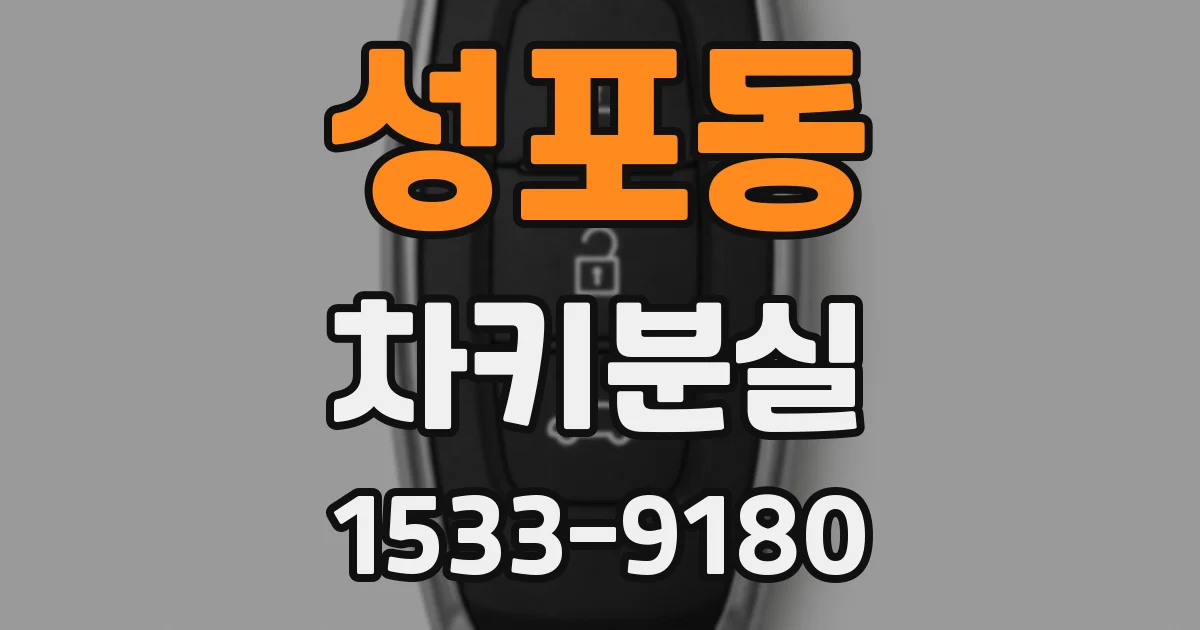 성포동 차키분실