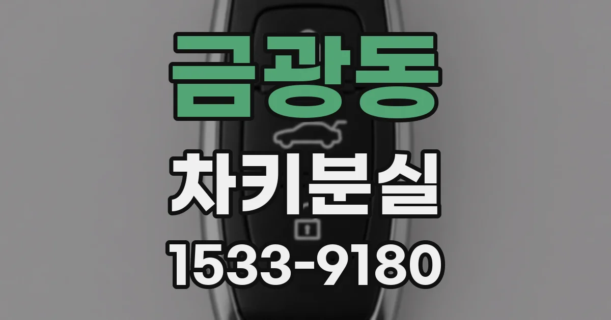 금광동 차키분실