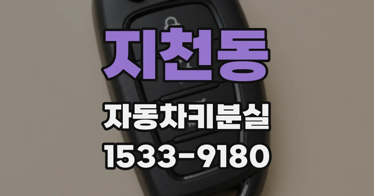 지천동 자동차키분실