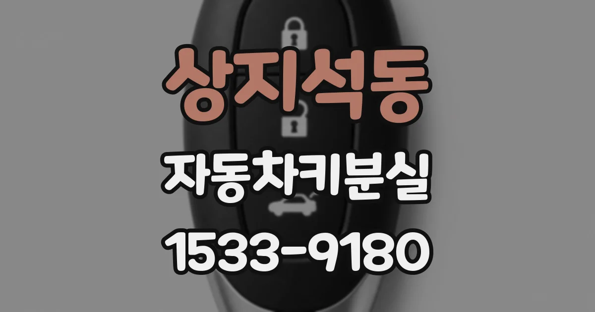 상지석동 자동차키분실