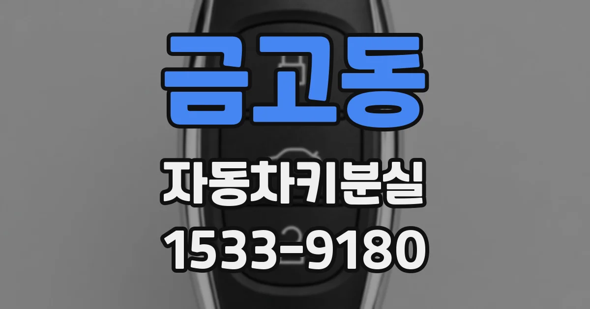 금고동 자동차키분실