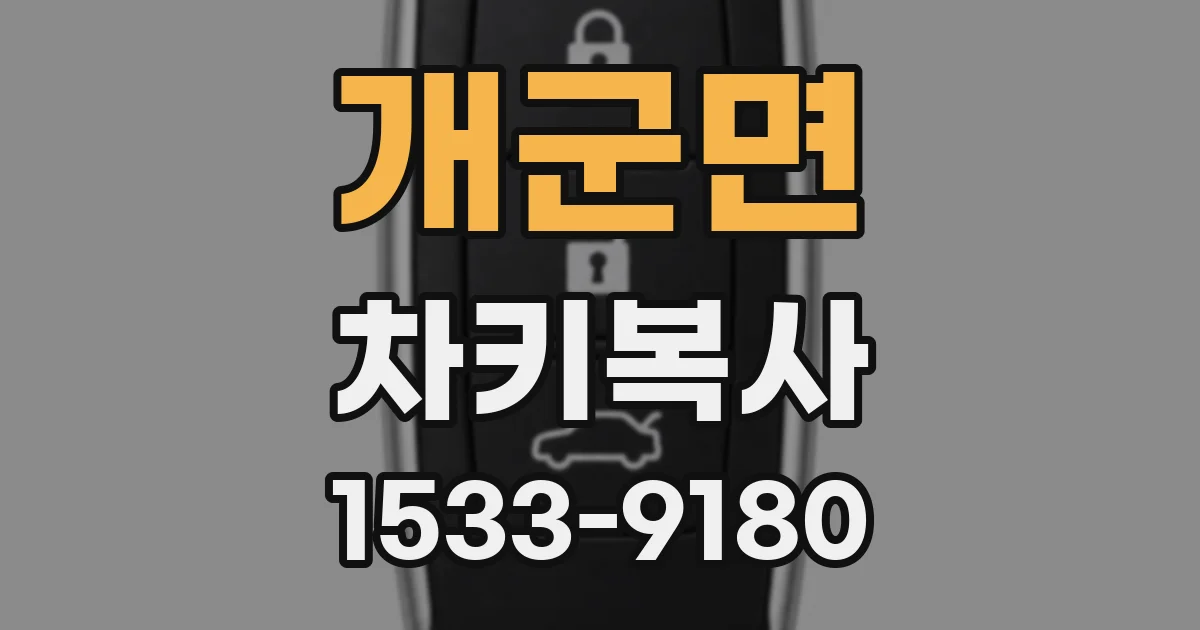 개군면 차키복사