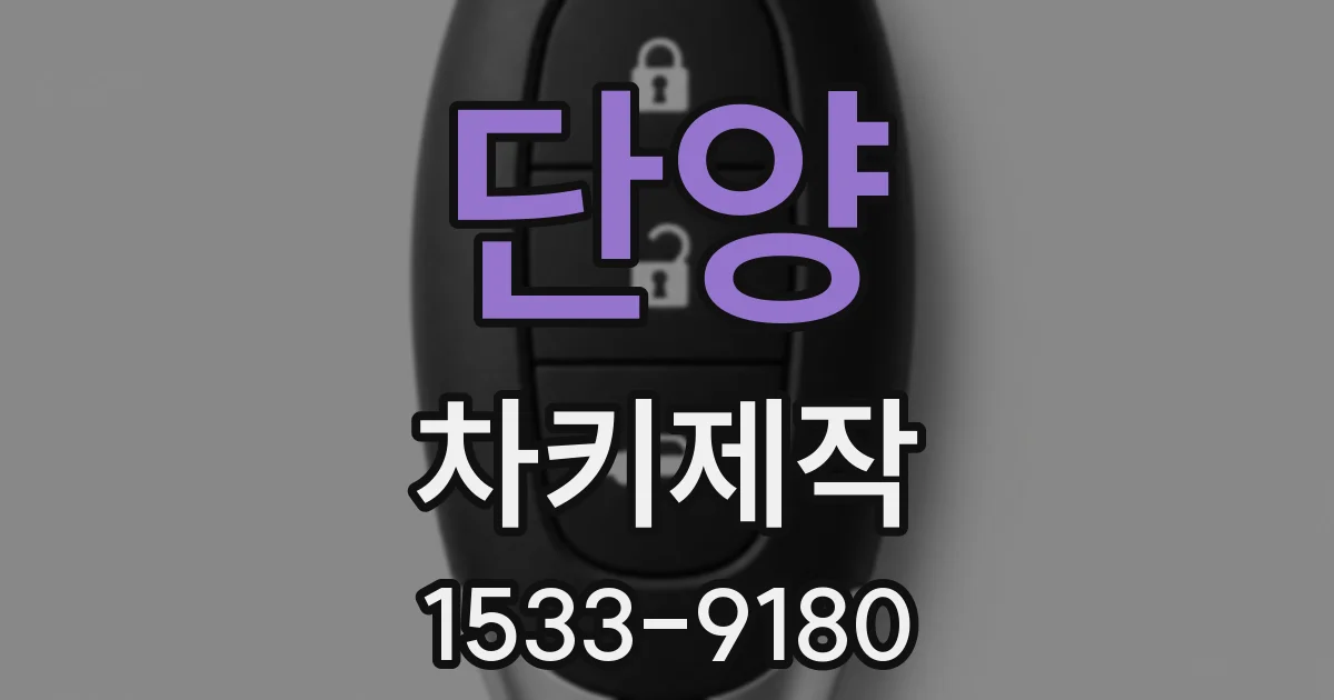 단양 차키제작