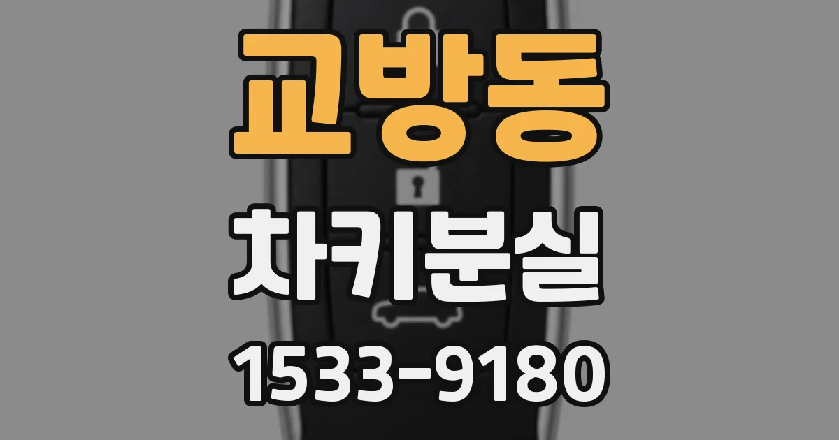 교방동 차키분실
