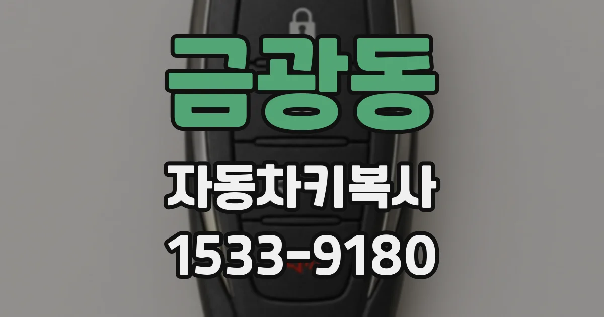 금광동 자동차키복사