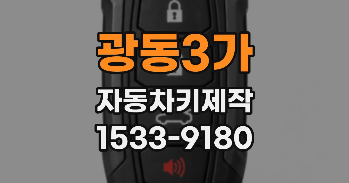 광동3가 자동차키제작