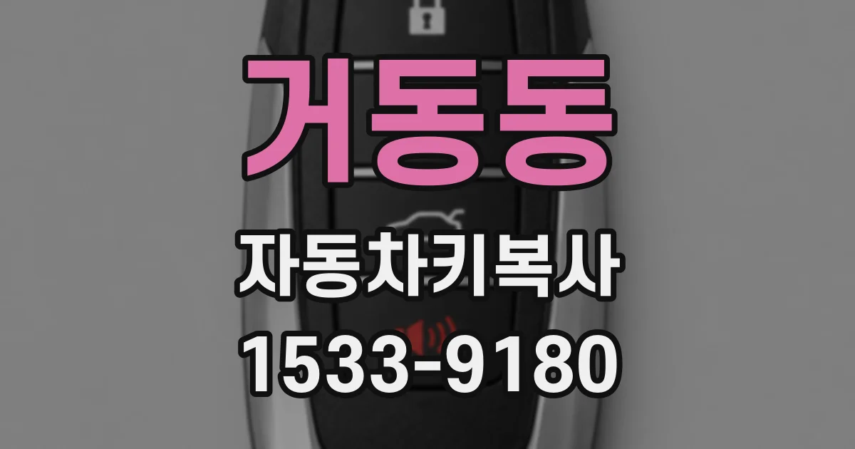 거동동 자동차키복사