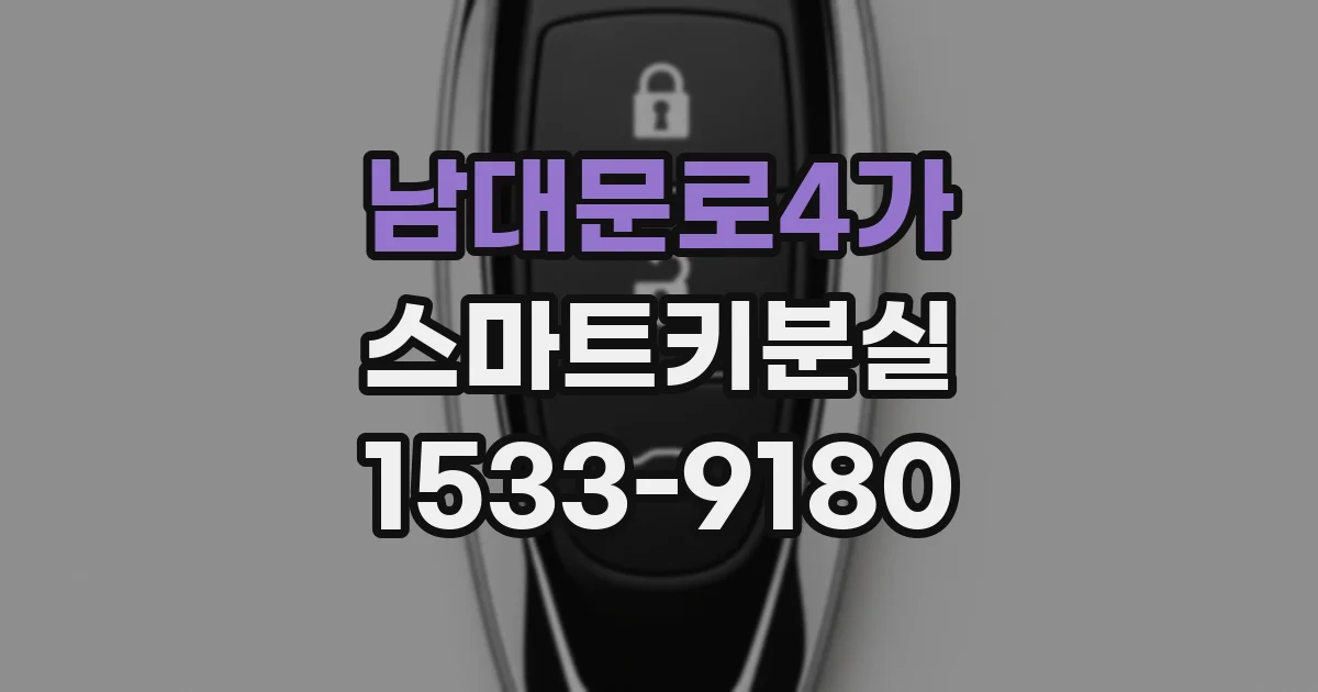 남대문로4가 스마트키분실