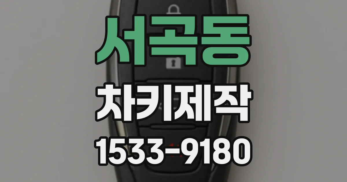 서곡동 차키제작