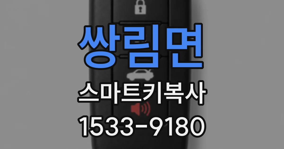 쌍림면 스마트키복사