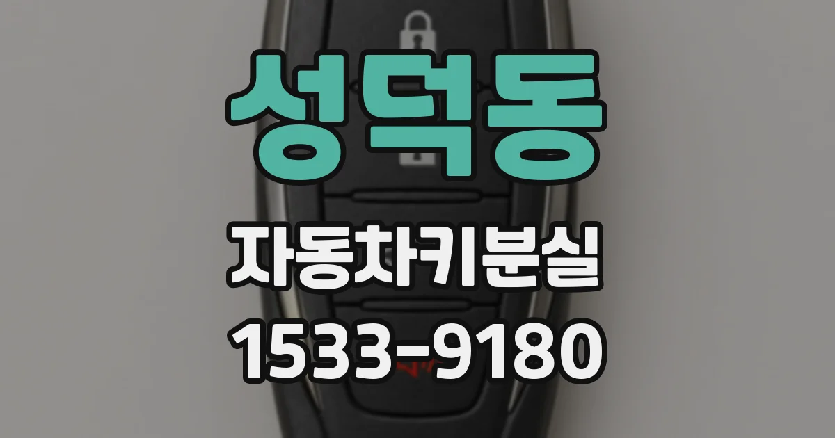 성덕동 자동차키분실