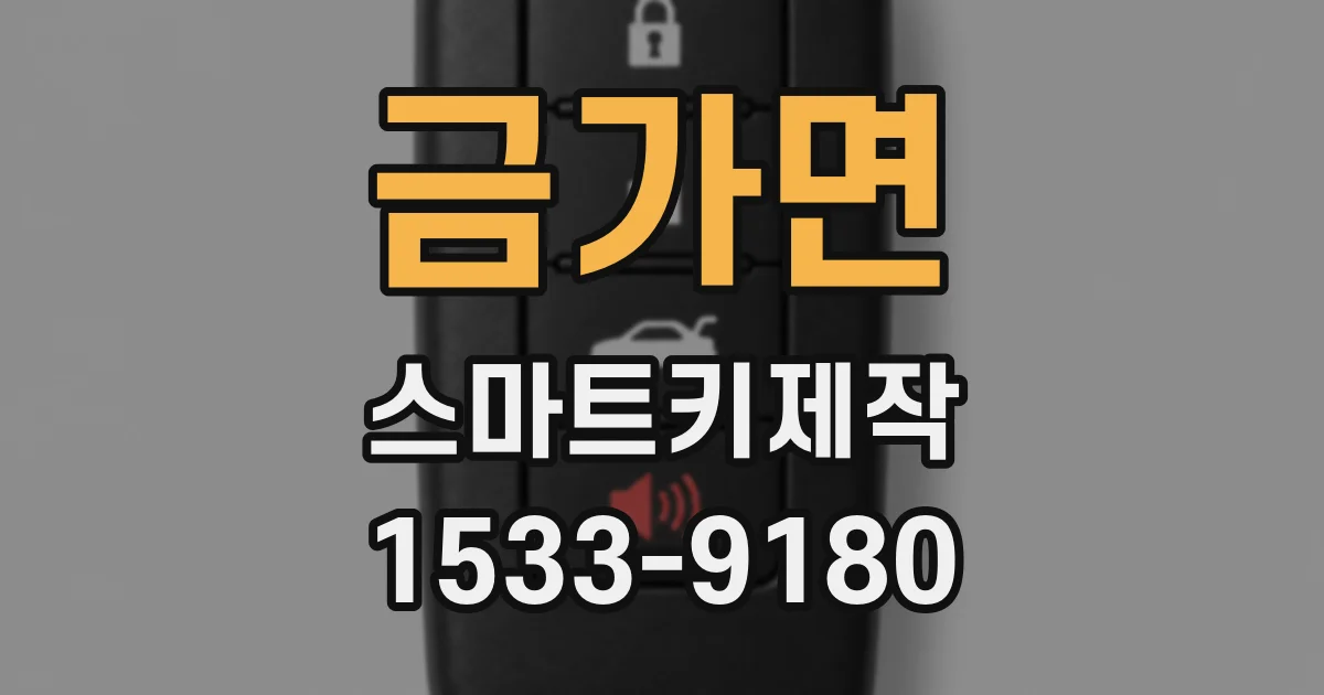 금가면 스마트키제작