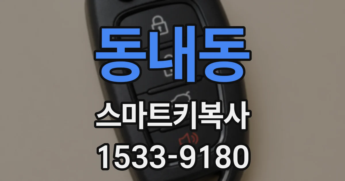 동내동 스마트키복사