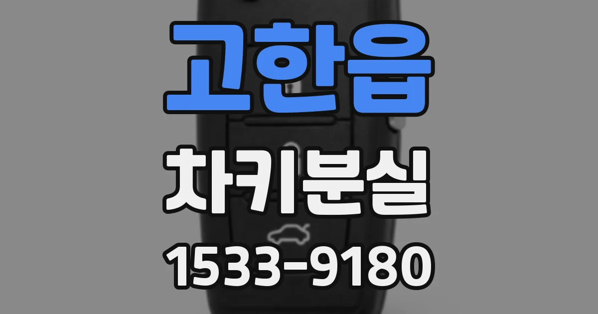 고한읍 차키분실