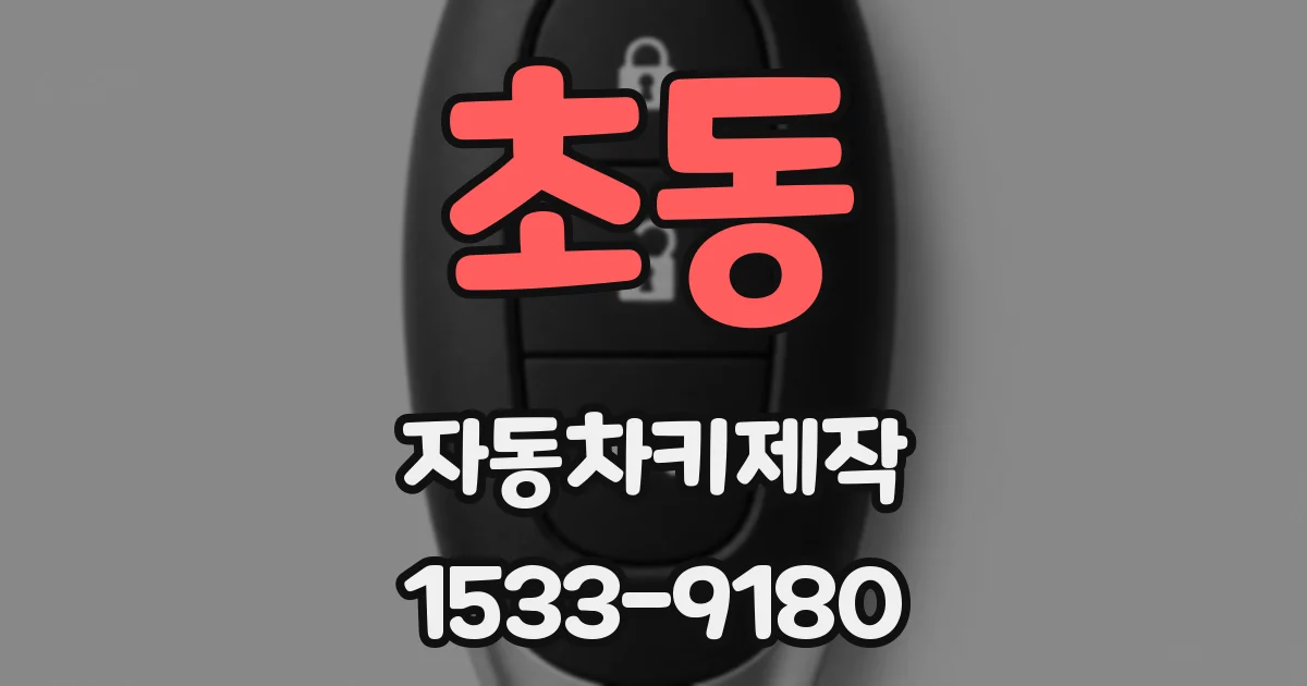 초동 자동차키제작