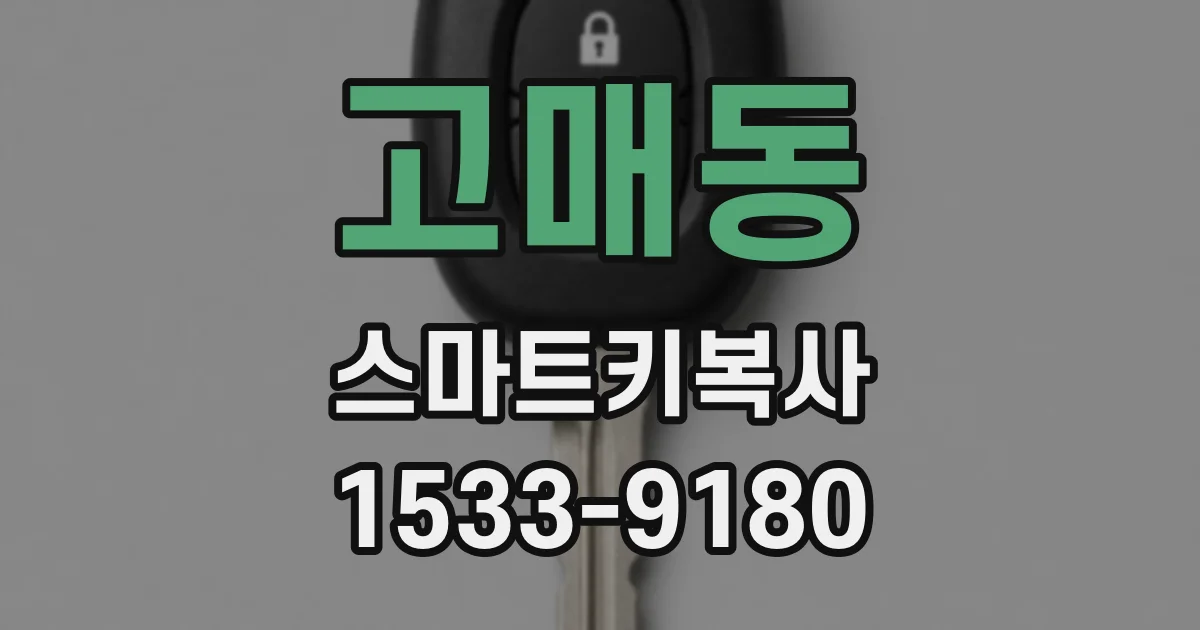 고매동 스마트키복사