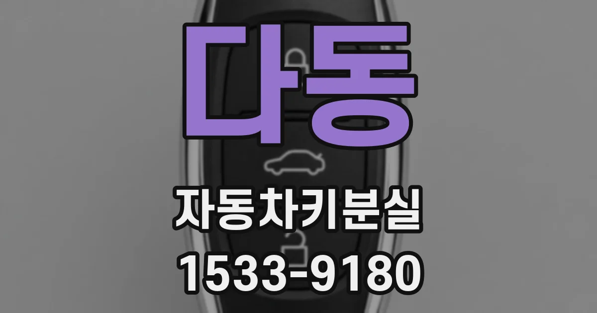 다동 자동차키분실