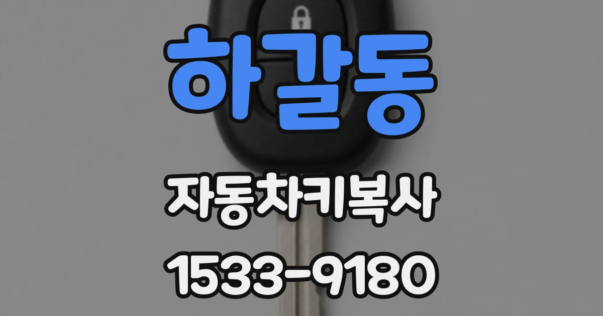 하갈동 자동차키복사