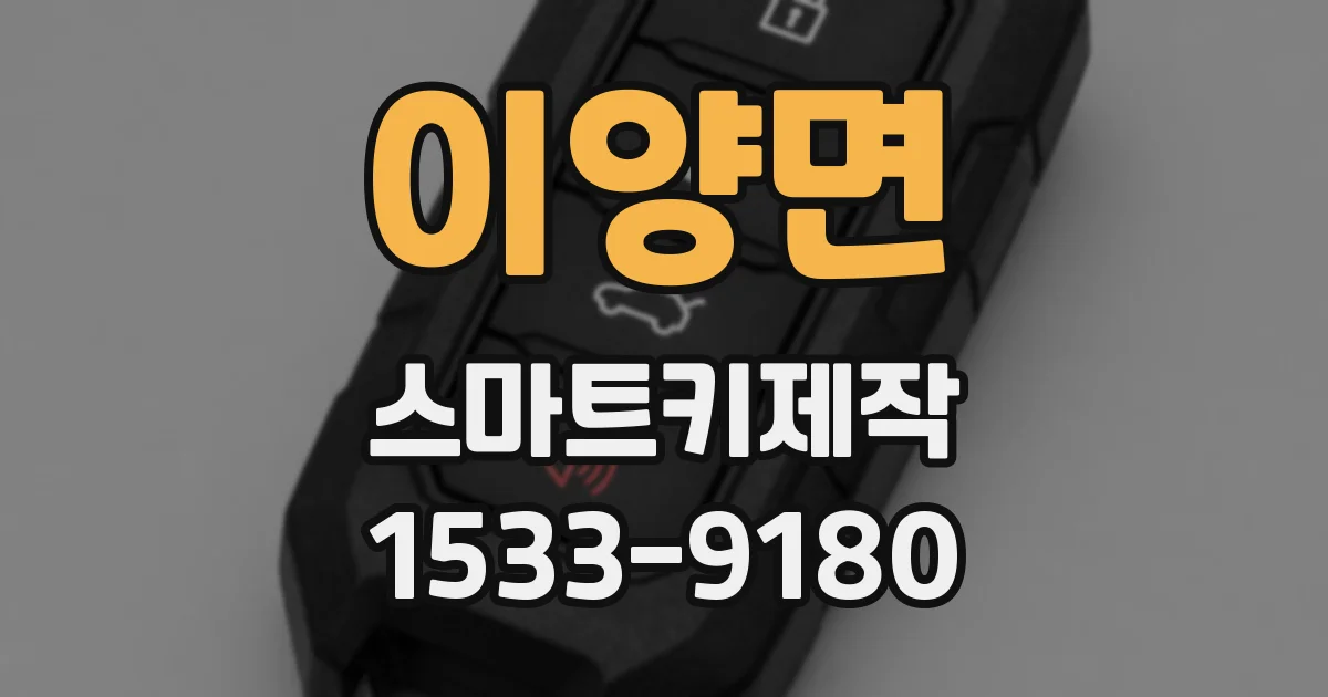 이양면 스마트키제작