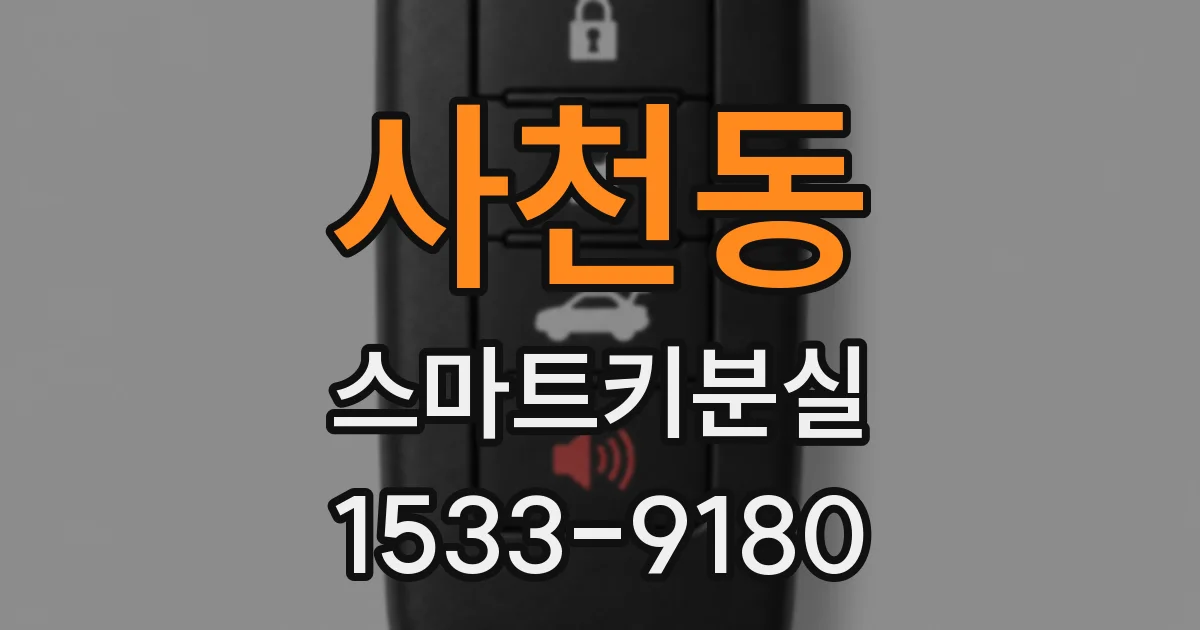 사천동 스마트키분실
