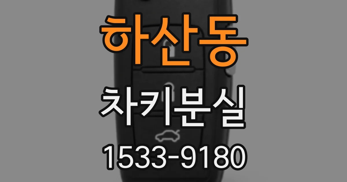하산동 차키분실
