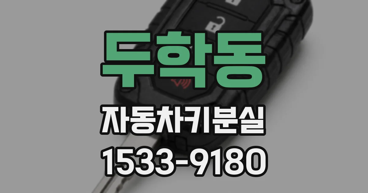 두학동 자동차키분실