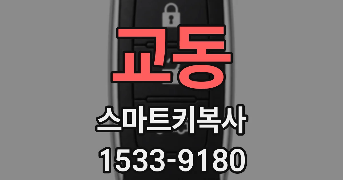 교동 스마트키복사