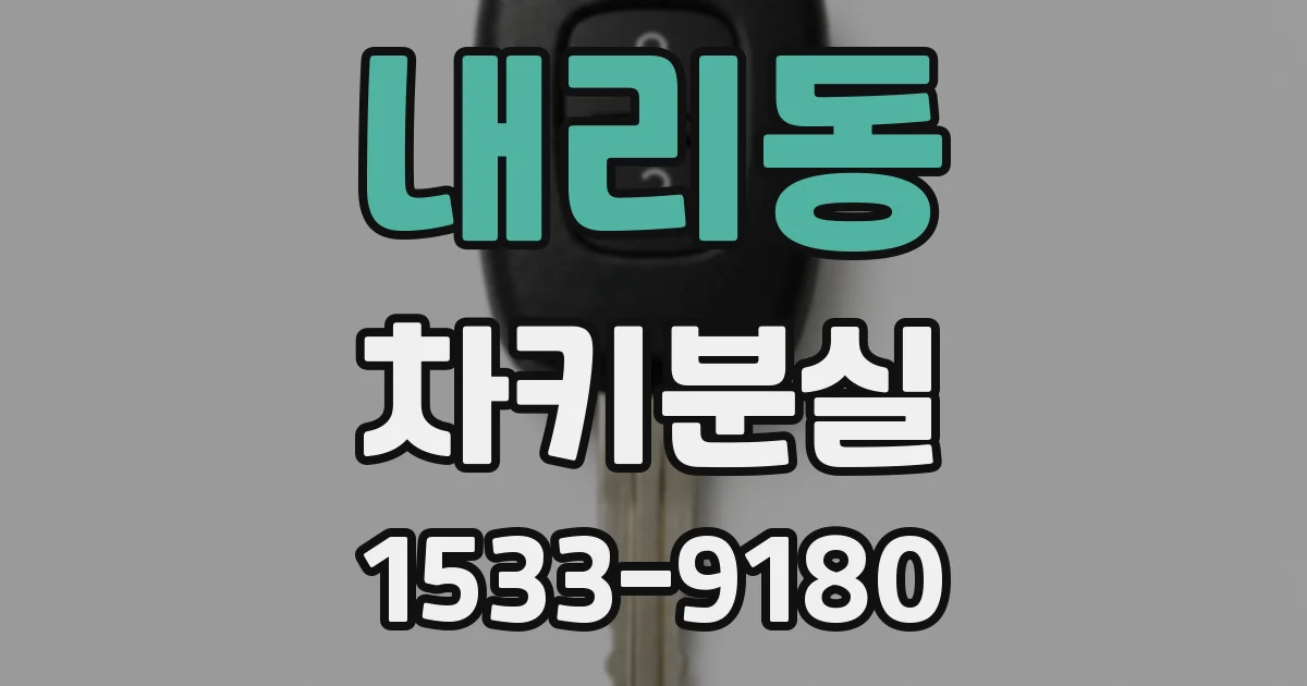내리동 차키분실