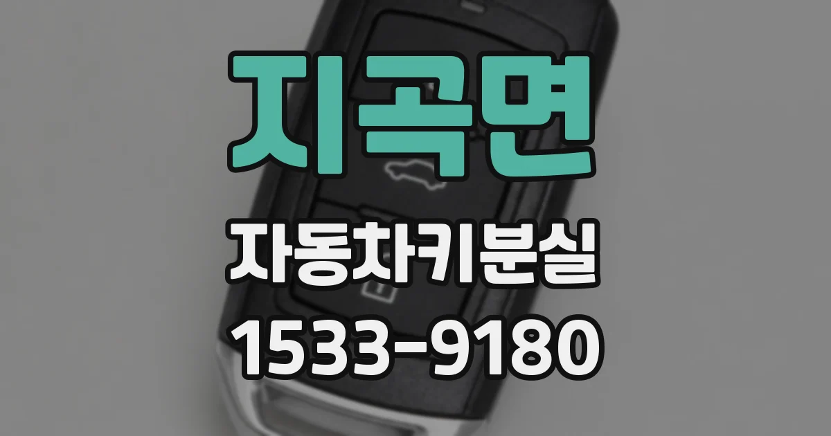 지곡면 자동차키분실