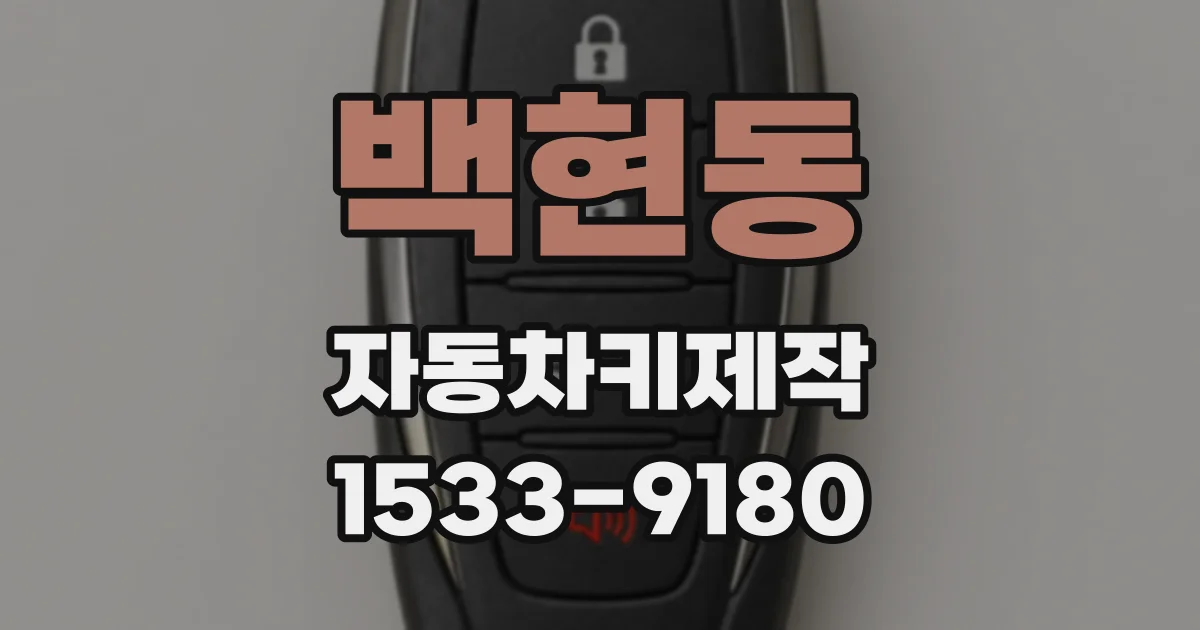 백현동 자동차키제작