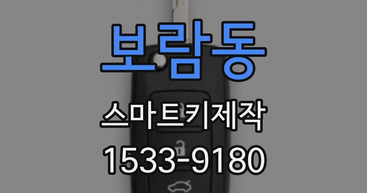 보람동 스마트키제작