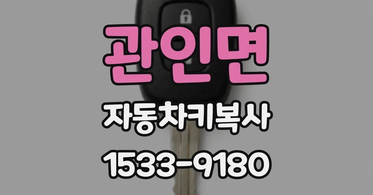 관인면 자동차키복사