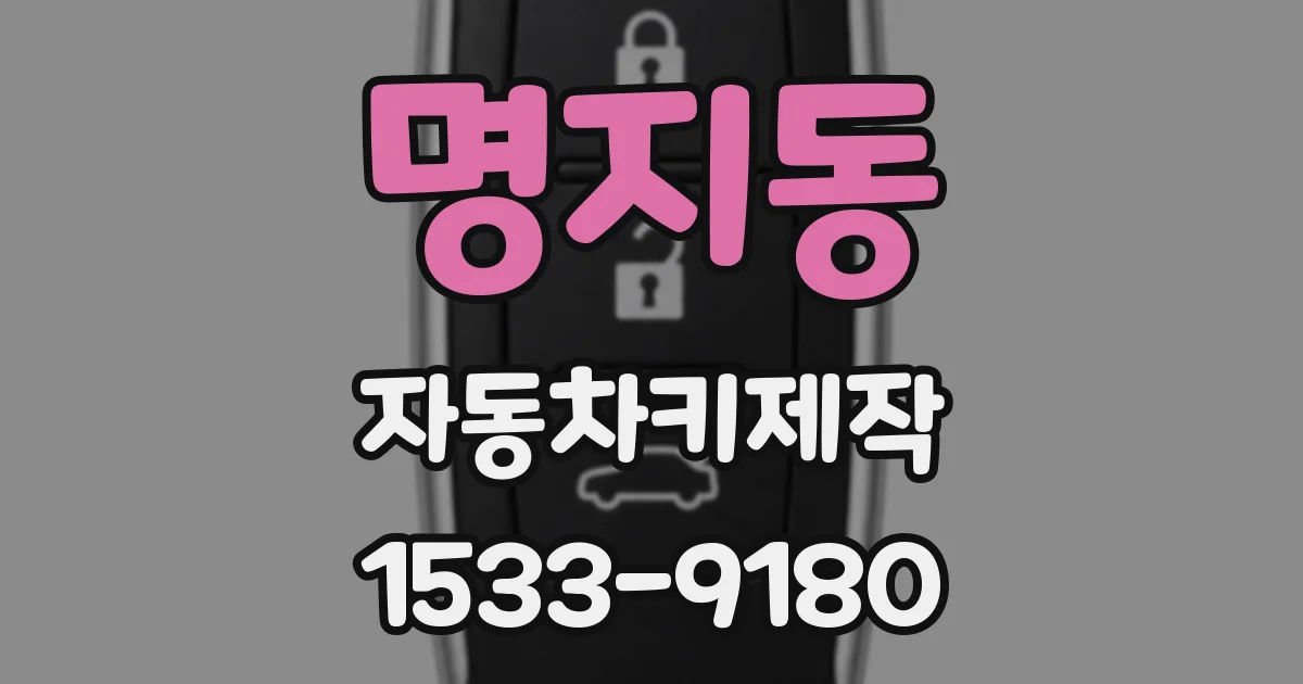 명지동 자동차키제작