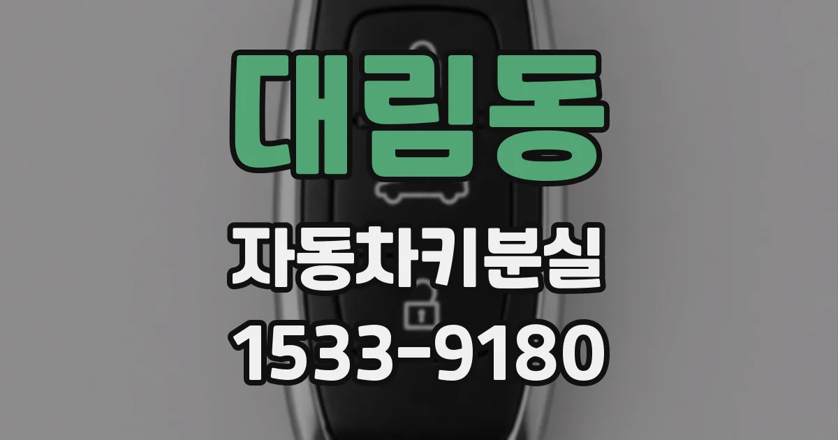 대림동 자동차키분실