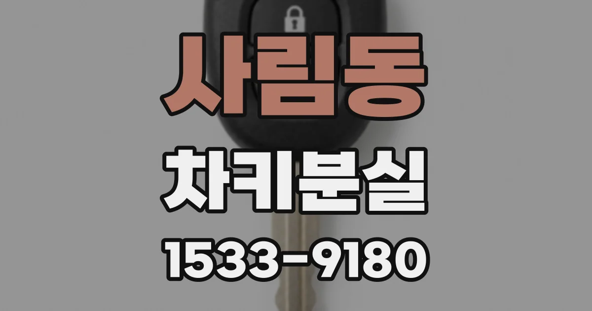 사림동 차키분실