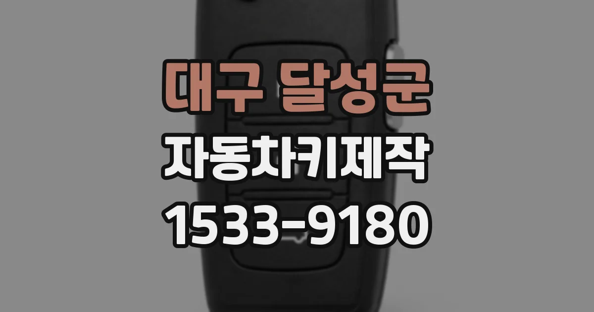 대구 달성군 자동차키제작
