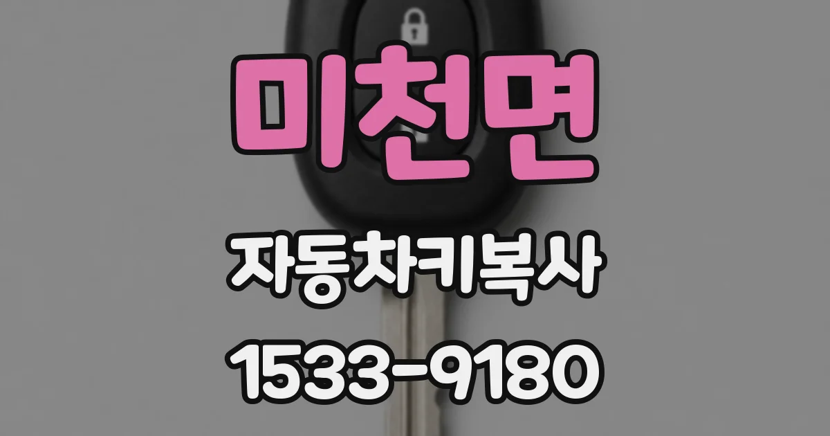 미천면 자동차키복사