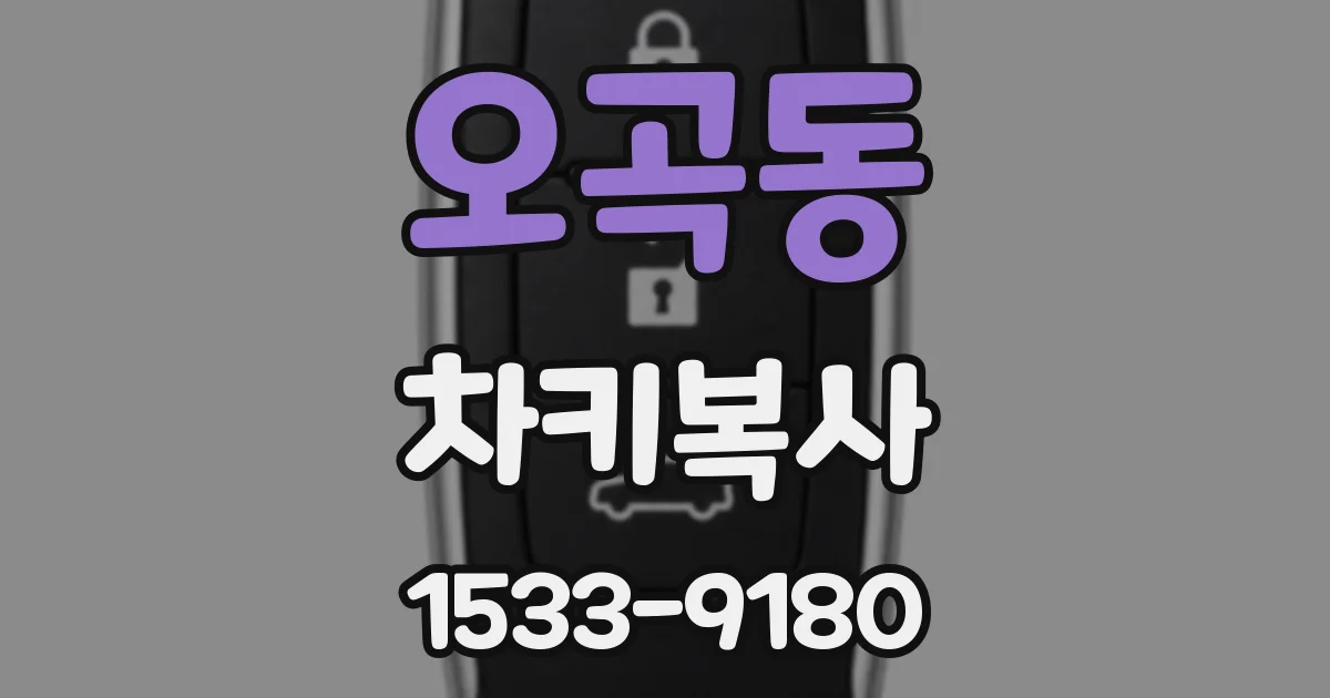 오곡동 차키복사