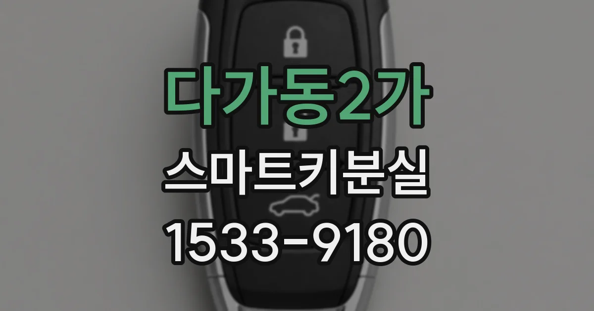 다가동2가 스마트키분실
