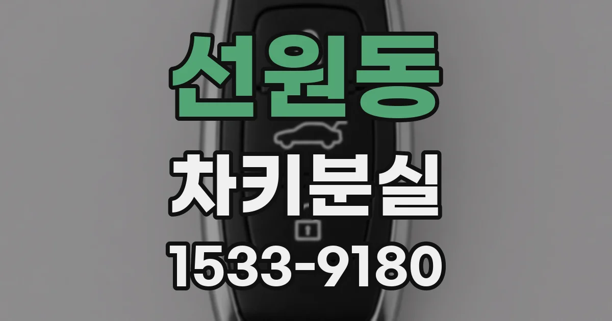 선원동 차키분실